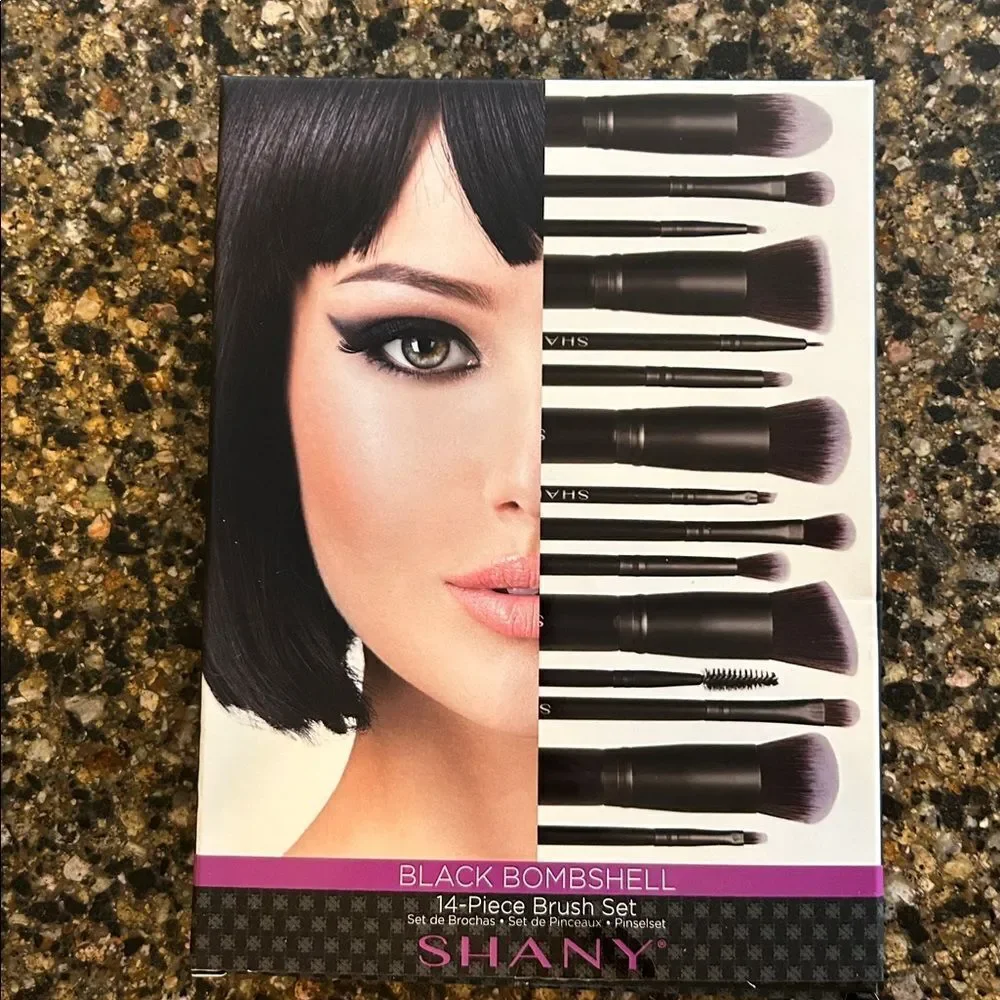 NEW Shany Black Bombshell 14 Piece Brush Set